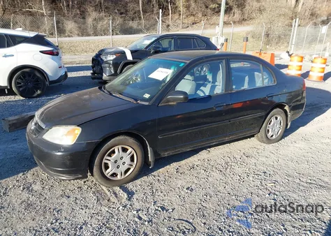 2002 Honda Civic Lx z USA, uszkodzony, nr VIN 1HGES16592L045000